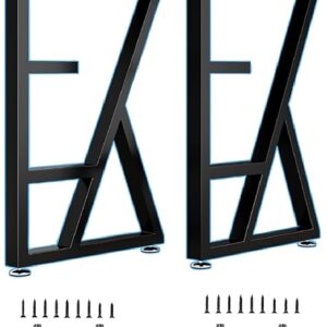 Set of 2 Black K-Shape Table Legs
