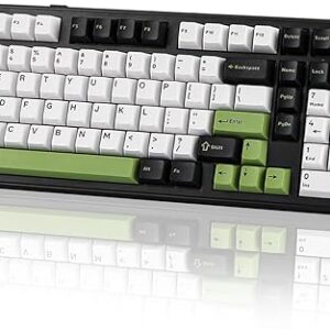 EPOMAKER X Aula F99 PRO Wireless Gaming Keyboard, Hot Swappable Custom Keyboard, 2.4GHz/Type-C/BT5.0 Mechanical Keyboard with 8000mAh Battery, RGB Backlit Gaming Keyboard (Black&White&Green)