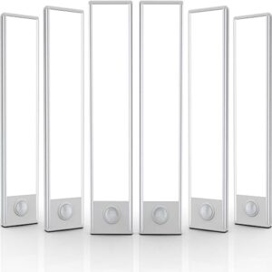 6 Pack Under Cabinet Lights Wireless, 32 LED Motion Sensor Light Indoor Rechargeable Magnetic Closet Lights Battery Operated, Under Counter …