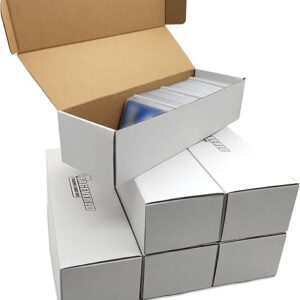 Trading Card Storage Box with Dividers, Mtg Card Storage, Cardboard Trading Card Box for Baseball Sports Cards, 6 Count