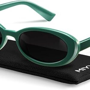 miyya Trendy Polarized Sunglasses Women, Oval Sunglasses for Women Men, Retro Sun Glasses for Women 2024, UV Protection