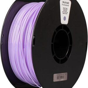 TPU Filament, 64D TPU Filament 1.75mm, Flexible Soft 3D Printer Filament 1kg Spool, Dimensional Accuracy +/- 0.05, Purple