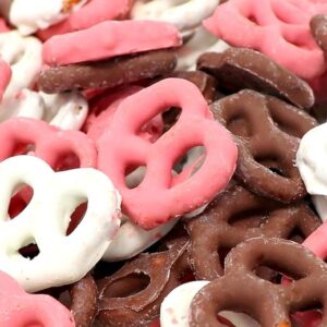 Neapolitan Covered Mini Pretzels (Chocolate, Vanilla Yogurt, Strawberry), 1 Pound