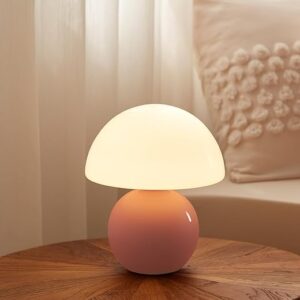 Mushroom Lamp Desk Lamp for Bedroom,Table Bedside Small Lamps for Living Room,Mushroom Decor Cute Mini Modern Mid Century Lamps for Night S…