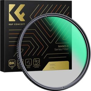 K&F Concept 43mm Circular Polarizers Filter Polarizing Filter 28 Multi-Layer Coated Super Slim High Definition CPL Lens Filter (Nano-X Seri…