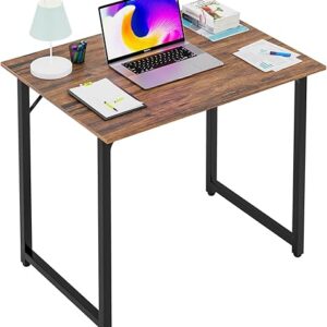 PayLessHere 32/39/47 inch Computer Desk Study Writing Table, Adjustable feet, Modern Furniture for Home Office (1, Brown, 32 inch)