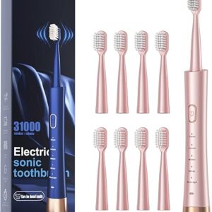 Sonic Electric Toothbrush with 8 Heads – Pink