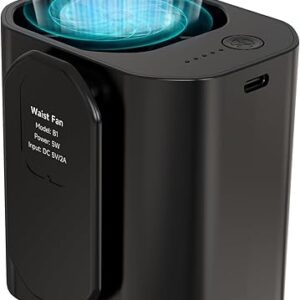 10000PRM Portable Waist Clip Fan, Up to 20Hrs Mini Portable Fan Rechargeable, Belt Clip on Waist Wearable Cooling Fans for Camping, Outdoor…