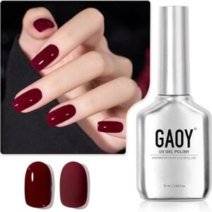 GAOY Dark Red Gel Nail Polish, 16ml