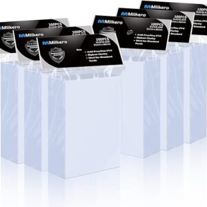 Mlikero 600 Count Card Sleeves, Clear Soft Trading Card Sleeves, Polypropylene (PP), Fit for MTG, TCG, Baseball, Football, Game Cards