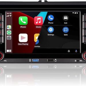 Double din Car Stereo Compatible with Wireless Carplay Android Auto with 7 inch Bluetooth/FM/AM Radio/USB/High Power Car Radio for VW Golf …