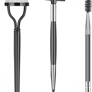 Eyebrow Brush Eyelash Separator Brow Comb & Lash Spoolie Professional Eye Makeup Tools (3 Pieces Set)