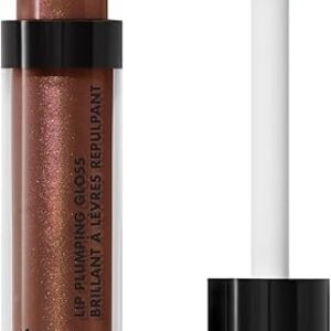 e.l.f. Lip Plumping Gloss, High-Shine Sheer Color, Hydrates & Creates Fuller Lips With Vitamin E, Vegan & Cruelty-Free, Chocolate Glaze, 0.1 Fl Oz