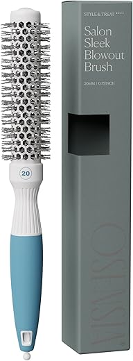 Small Round Brush for Precise Styling and Manageable Blowouts (0.75 inch) - Salon-Quality Tool for Wet or Dry Hair (Not Electrical)