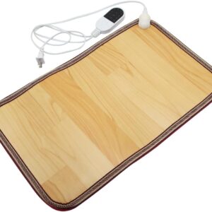 Heating Floor Mat 110V Adjustable Temperature 19.7×12.2″ Carbon Crystal Heated Foot Warmers Under Desk for Office, Home