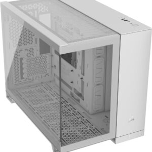 CORSAIR 2500X Small-Tower mATX Dual Chamber PC Case – Panoramic Tempered Glass – Reverse Connection Motherboard Compatible – No Fans Includ…