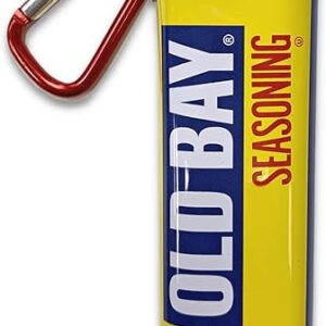 Route One Apparel | Old Bay Themed, Travel Tin To Go, Seasoning Storage Tin Container, Easy to Open