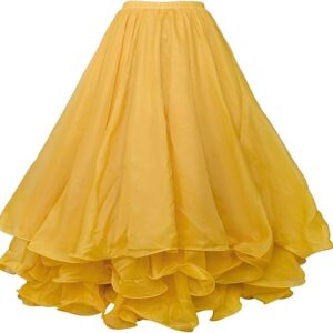 Belly Dance Skirt Halloween Tribal Chiffon Tiered Maxi Full Skirt