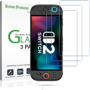 amFilm Tempered Glass Screen Protector Compatible with Nintendo Switch 2 7.9″ 2025 (3-Pack)