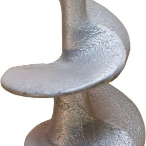 Stationary Dock Base Leg Pipe Sand Auger, Galvanized, 7/16″ Holes for 3/8″ Carriage Bolts,Grey