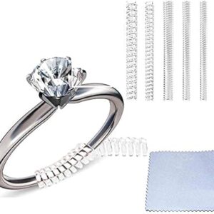 Ring Sizers for Loose Rings, Eiito Ring Size Adjuster Spacers or Tightener, Invisible Guards, 6 Sizes Fitter, Resizer Fit Almost Any Rings,…