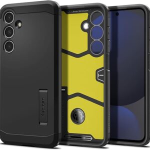 Spigen Tough Armor Designed for Galaxy S24 FE Case (2024) [Kickstand] – Black