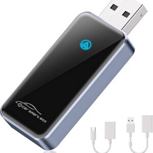 Android Auto Wireless Adapter for Car Android Auto Dongle – 2024 Slim Edition, Plug & Play Converts Factory Wired to Wireless Android Auto …