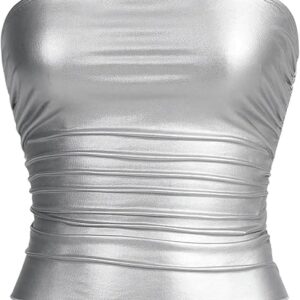 SOLY HUX Women’s Strapless Ruched Tube Top