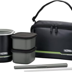 Thermos DBQ-502 MTBK Thermal Bento Box, Approx. 1 Pack, Matte Black