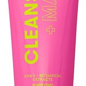 Freeman Cleanser + Mask, Moisturizing & Purifying Cream-To-Foam Face Wash, Multipurpose Skincare, Face Cleanser & Face Mask, AHA’s & Botani…