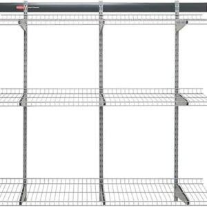 Rubbermaid Fasttrack Rail Storage 48″x16″ 3-Shelf Kit, 350 lbs. Per Shelf, for Home/Garage/Shed/Workshop Organization