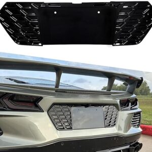 Rear License Plate Frame for Corvette C8 Z51 Coupe HTC Stingray 2020 2021 2022 2023 2024,Not for Z06,License Plate Cover (Style A)