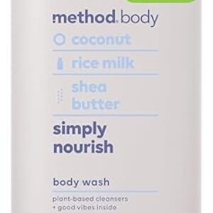 Method Body Wash, Simply Nourish, Paraben and Phthalate Free, 18 oz (Pack of 1)