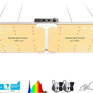 Spider Farmer 2024 New SF2000 LED Grow Light 2×4 with Samsung LM301H EVO High Efficiency & Dimmable Lighting, Full-Spectrum Commercial Plan…