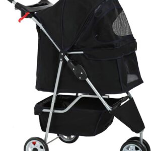 BestPet 3-Wheel Pet Stroller for Dogs