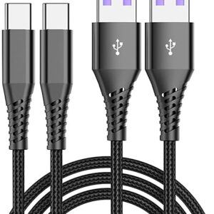 2-Pack 6ft Nylon Braided USB C Cables