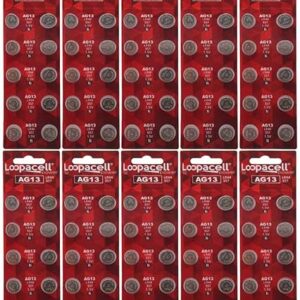 100 Pack LR44 AG13 Button Cell Batteries