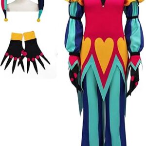 MIAOCOS Demon Hotel Fizzarolli Cosplay Costume with Hat Gloves Full Set Halloween Role Play Party Show