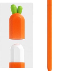 ELETIUO Carrot Silicone Skin Cover Compatible with Apple Pencil 2nd Generation, Protective Cover Accessories Compatible with iPad Pro 11 12.9 inch