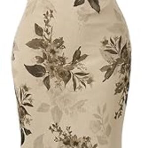 SOLY HUX Women’s Floral Print Bodycon Cami Dress Cowl Neck Spaghetti Strap Summer Long Dresses
