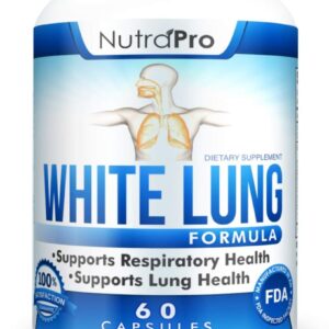White Lung by NutraPro – Lung Cleanse And Detox.Support Lung Health. Supports Respiratory Health. 60 Capsule – Made in GMP Certified Facility.