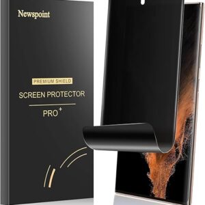Galaxy S22 Ultra Privacy Screen Protector, [Case Friendly] [Support Fingerprint Unlock] Soft Film for Samsung Galaxy S22 Ultra 5G (6.8″), F…