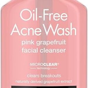Neutrogena Oil-Free Salicylic Acid Pink Grapefruit Pore Cleansing Acne Wash and Facial Cleanser with Vitamin C, 9.1 fl. oz