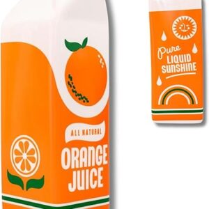 ban.do Vintage Inspired Orange Juice Vase, The Original Rise and Shine Decorative Ceramic Vase, OJ Carton, Retro/Unique/Eclectic/Novelty Ac…