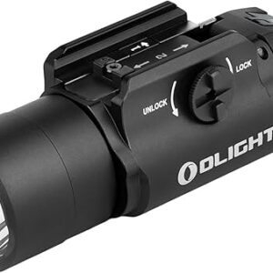 OLIGHT PL Turbo Weaponlight, 800-Lumen 515 Meters Long-Range Tactical Flashlight, 66,300 High Candela Compact Rail-Mounted Light with Strob…