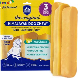 Himalayan Yak Cheese Dog Chews, 3 XL Sticks