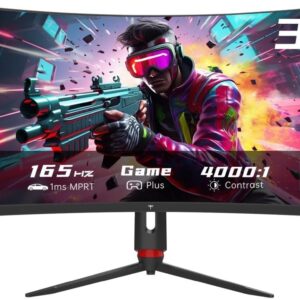 34 Inch Ultrawide Monitor, 165Hz WQHD 3440X1440 Curved Gaming Monitor, 1500R PC Monitor, HDR, FreeSync & G-Sync, HDMI, DisplayPort, VESA, Tilt Swivel Height Pivot Adjustment, H34S18S