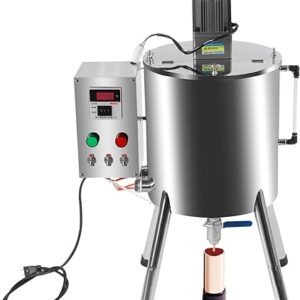 30L/8Gal Lipstick Mixing & Filling Machine, 110V Heating Stirring Tank, Liquid Paste Filler for Dissolving & Filling Cream, Max. Speed 36RPM, Adju…