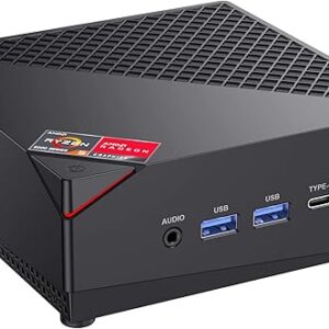 KAMRUI Mini Gaming PC, Mini PC AMD Ryzen7 5800U 8C/16T Processor Up to 4.4Ghz, 16GB DDR4 512GB SSD, Small Form Factor Desktop Computer, Sup…