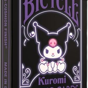 Bicycle Kuromi Sanrio Playing Cards, Black, Pink and Purple, 1 Deck